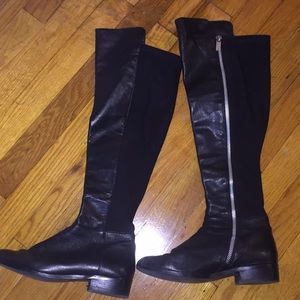 Over the knee leather boots